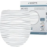 Schütte WC-Sitz White Wave, Duroplast, mit Absenkautomatik und Schnellverschluss, High Gloss