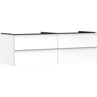 hansgrohe Xelu Q Waschtischunterschrank 54090000 1560x485x550mm, 4 Schubkästen, weiß hochglanz, chrom