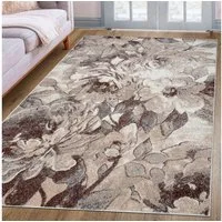 OTTO home Teppich Almrose, rechteckig, Höhe: 9 mm, mit besonders weichem Flor, Blumen Muster, florales Design, Kurzflor