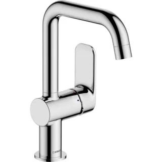 Hansa HANSABASIC Waschtischarmatur 55542203 ohne Ablaufgarnitur, 120Grad schwenkbar, Hebel seitlich, Ausladung 150mm, chrom