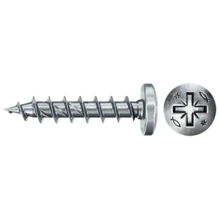 Fischer Spanplattenschraube 3,0x25 PowerFast FPF II PZF BC, Panhead, Kreuzschlitz PZ, Vollgewinde - 670063