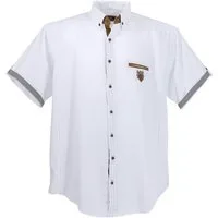 Lavecchia Kurzarmhemd Lavecchia Herren Kurzarmhemd 1128 (Snow White, 5XL) modisches & zeitloses Herrenhemd