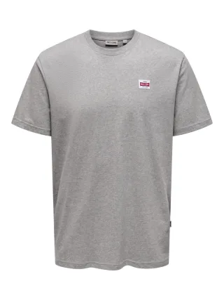 only & sons - T-Shirt - Onsdawson grau - Gr. - S