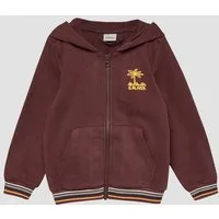 s.Oliver Sweatshirt Sweatshirt Jacke Sweatjacke mit Stickerei