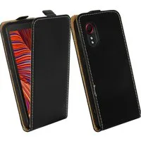 COFI 1453 Handyhülle Klapptasche Hülle kompatibel mit SAMSUNG GALAXY XCOVER 7 Schwarz