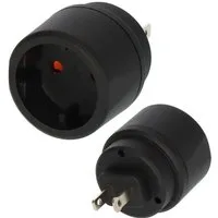 Brennenstuhl Reisestecker Euro/Konturenstecker/USA, Japan Reiseadapter Typ A (NEMA-1) zu Typ C (Eurostecker)