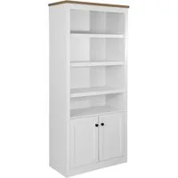 OTTO home Standregal Rigny, aus MDF, mit Holz-Zierleiste, schwarzem Metallgriff, Höhe 180,5 cm