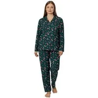 fashionshowcase Pyjama Hausanzug Damen Schlafanzug mit Weihnachtsmotiven, weiches Winter-Set