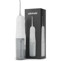 Zahnheld Munddusche Elektrische Zahndusche Aquadent für Zahnzwischenräume, Zahnpflege, Water Flosser, mit abnehmbaren Wassertank 170ml, weiß