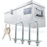 HASKYY Anhänger-Deichselbox Alubox Transportbox Anhängerbox Deichselbox 80x22x22cm Aluminiumbox Ka