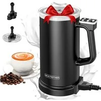 ibettertec Milchaufschäumer elektrischer Milchaufschäumer, 5-in-1 Milchaufschäumer Elektrisch, 600,00 W, 350ml Milchschäumer für Heißer und Kalter