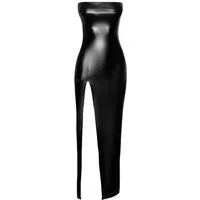 Noir Handmade Negligé langes Kleid in schwarz - S