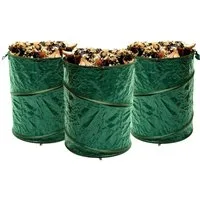 VABIONO Gartensack Gartenabfallsack Pop-Up Gartentasche je 150 Liter – 3 bis 6-er Set, für 150 Ltr., (selbstaufstehend, 3-tlg), kostenloser Versand