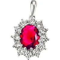 Firetti Kettenanhänger Schmuck Geschenk Silber 925 Halsschmuck Anhänger Lady D Diana Royal, mit Glasstein, Zirkonia (synth)