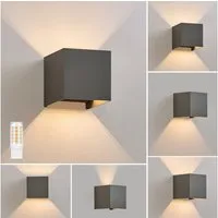 ZMH LED Wandleuchte Aussen Wandlampe: Außenwandleuchte Innen Up Down Modern, G9, Mit Leuchtmittel, Warmweiß, Einstellbarer Strahl Flurlampe für Wohnzimmer