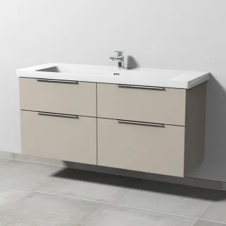 Sanipa 3way Waschtischunterbau zu Villeroy & Boch Subway 3.0 Waschtisch mit 4 Auszügen, Kaschmir-Mat UP8501U
