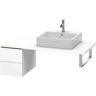 Duravit L-Cube Unterschrank LC583501818 32 x 54,7 cm, weiß matt, für Konsole, 2 Schubkästen