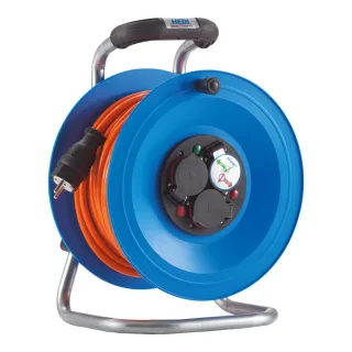 HEDI Kunststoff-Kabeltrommel Professional Ø 290 mm, orange mit Stahlfuß - K2Y33Q2TF