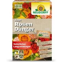 Neudorff Blumendünger Azet RosenDünger 2,5 kg, mit 100 Tagen Langzeitwirkung, für langanhaltend farbenfrohe Rosen, Stauden und Blütenpflanzen, aus natürlichen Rohstoffen