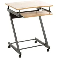 HAKU Computertisch IT-Wagen, Notebookwagen, Schreibtisch (1-St), rechteckig - aus MDF Braun B/T/H 60/49/75 cm