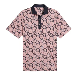 Puma - "Fields" Poloshirt für Herren, Performance, Piqué (Pfirsich/Blau)