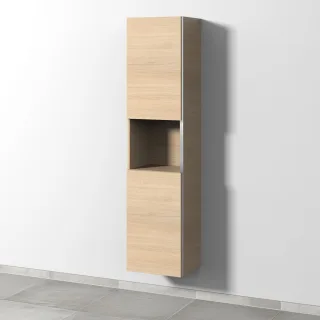 Sanipa 3way Hochschrank mit 2 Türen und 1 offenem Fach, Eiche-Nordic BR11648