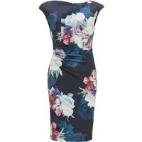 SWING Minikleid Cocktailkleid aus bedrucktem Scuba - Regular Fit