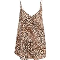 malito more than fashion Spaghettitop Spaghettiträger Top Animal Print 2312 Spaghettiträger Top Animal Print