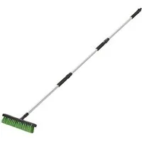 ProPlus Straßenbesen Teleskop Wasserbesen ca. 82,5 - 210 cm mit Schlauchanschluss, (4-tlg), Schaumstoffgriffe