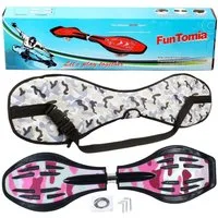 FunTomia Waveboard Waveboard mit Mach1 ABEC-9 Kugellager, LED Rollen & Tragetasche
