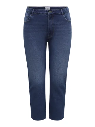 ONLY CARMAKOMA - CARELLIE HW MOM STRAIGHT RW ANK DNM Medium Blue Denim - Gr. - 32