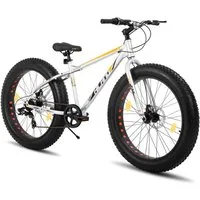 HILAND Fatbike 20 24 26 Zoll Kinder Fat Tire Fahrrad für Jungen Mädchen, Kinderfahrrad 7-Gang, Doppel scheibenbremse Kinder Mountainbike