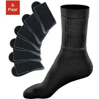 Go in Tennissocken Damen Herren Kinder Sportsocken Retro aus Atmungsaktive Baumwolle (Packung, 6-Paar, Gr. 23-26 bis 47-50) mit geripptem Schaft
