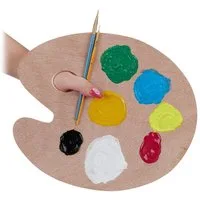 relaxdays Malpalette Mischpalette aus Holz, M