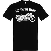 Youth Designz Print-Shirt Born To Ride Herren T-Shirt Biker Motorrad mit modischem Spruch Print