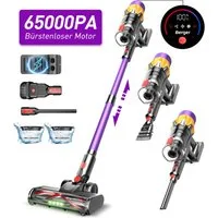 BERGER ELECTRONICS Akku-Hand-und Stielstaubsauger Akku Staubsauger, Staubsauger Kabellos, 65000 Pa/600W, 70min Laufzeit, Bodenstaubsauger, Kabelloser Staubsauger, Weihnachtsgeschenk