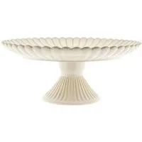 Almina Servierplatte Bloomy Servierplatte ø33 cm, mit Fuß & floraler Struktur, Porzellan, (1-tlg)