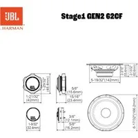 JBL Stage1 62CF 16cm (6,5 Zoll) 2-Wege Komponenten-Autolautsprecher 640 W Auto-Lautsprecher (80 W)