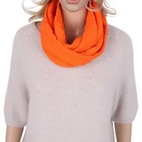 MIRROSI Loop Damen Schal aus Musellin, Made in Italy 70x20cm, Uni, Schlauchschal, (Zweimal um den Hals wickelbar, ca. 70x20cm), Damen Halstuch ideal für Frühling, Sommer oder Herbst