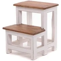 DESIGN DELIGHTS Hocker TRITTLEITER STEP, 46x37cm (HxB), Altholz, Tritthocker, Blumenleiter