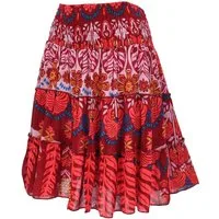 Guru-Shop Minirock Leichter Retro Minirock, Boho Sommerrock -.. alternative Bekleidung