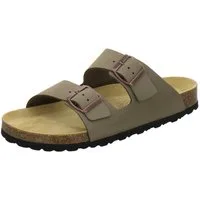 AFS-Schuhe 310068 Zweischnaller Pantolette für Herren mit Fußbett, bequeme Sandalen aus Leder