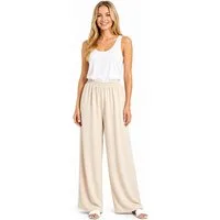 Worldclassca Stoffhose Worldclassca Crinkle-Hose Stoffhose Strandhose Weite Sommerhose Leicht Neue Kollektion - Stilvolle und gemütliche Sommer Mode für Damen