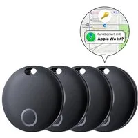 S&T Design Smart Tag Koffer Hunde Tracker kompatibel mit Apple Wo GPS-Tracker (iOS GPS Tracker Wasserdicht Wo Ist Kompatibeler Tracker für Apple MFi)
