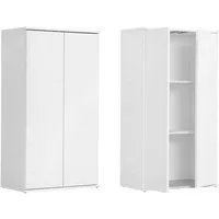 mokebo Mehrzweckschrank Der Schlanke (60x110 cm, mit 2 Einlegeböden) Made in Germany, Aktenschrank, Büroschrank, Schuhschrank in Weiß
