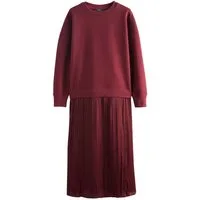 Next Midikleid 2-in-1 Pullover-Satinmidirock mit weichem Griff (1-tlg)