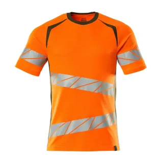 MASCOT Herren T-Shirt Hi-vis Orange / Moosgrün S - 19082-771-1433-SONE