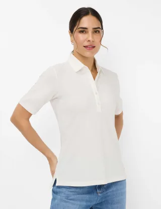 Brax Damen Polo Style CLEO offwhite, cremeweiß, Gr. 34