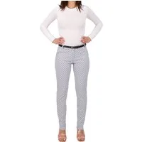 malito more than fashion Chinohose malito Damen gemusterte Stretch Chinohose 1032 gemusterte Stretch Chinohose comfort Hose