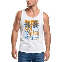 Neverless Tanktop Herren Tank-Top Surf Design San Diego Palmen Beach Strand Sommer mit Print